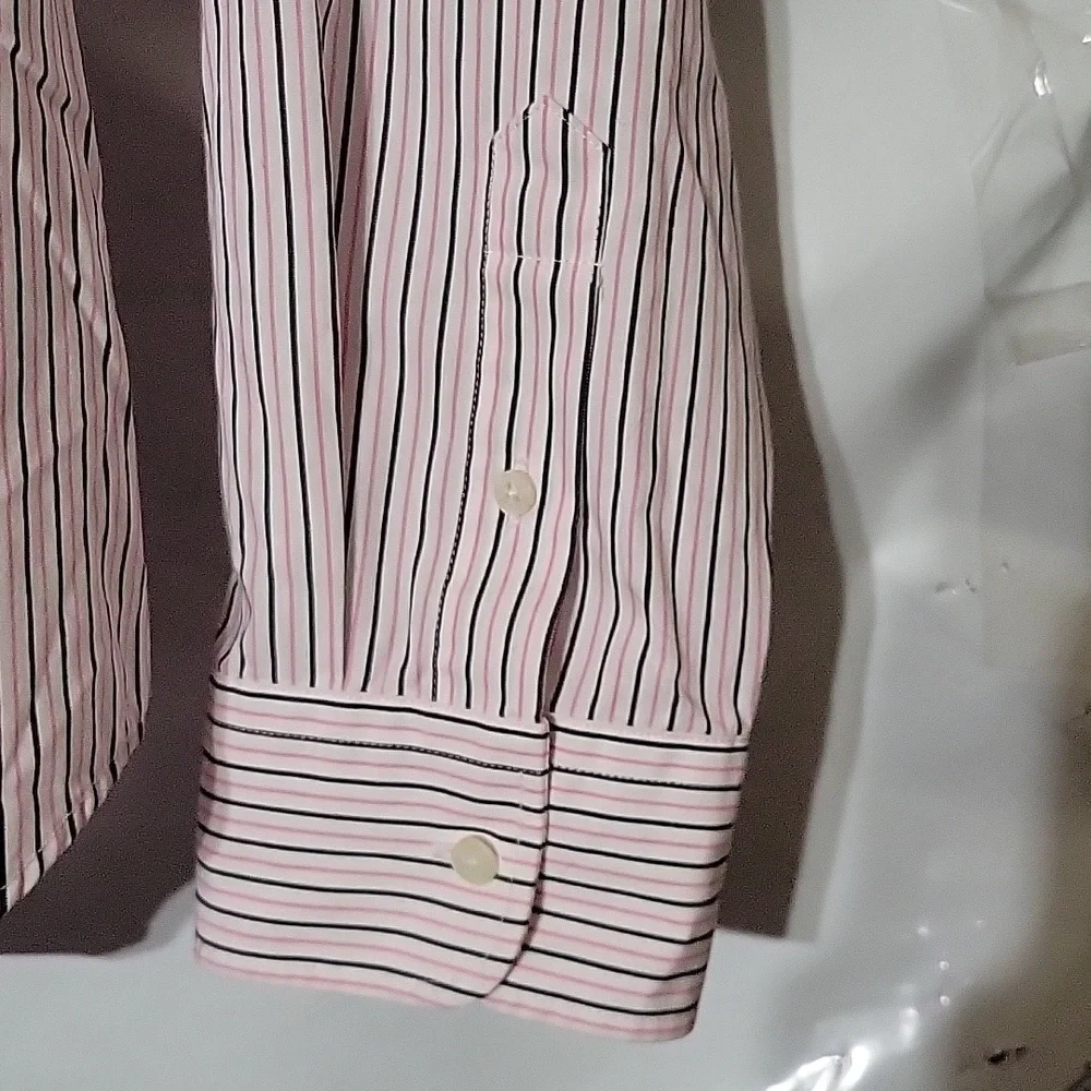 LAUREN RALPH LAUREN Classic Fit Long Sleeve Button Down‎ Striped Non-Iron XL